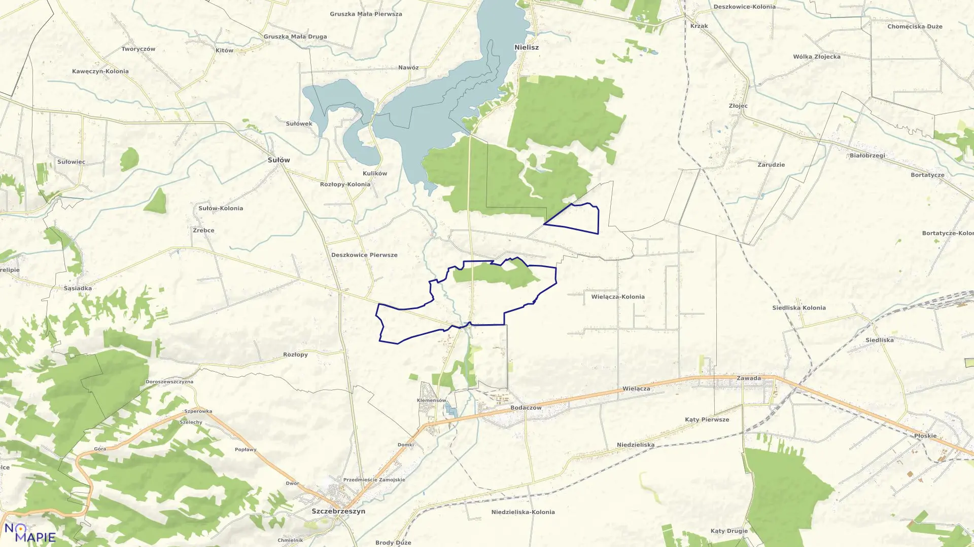 Mapa obrębu Michalów w gminie Sułów