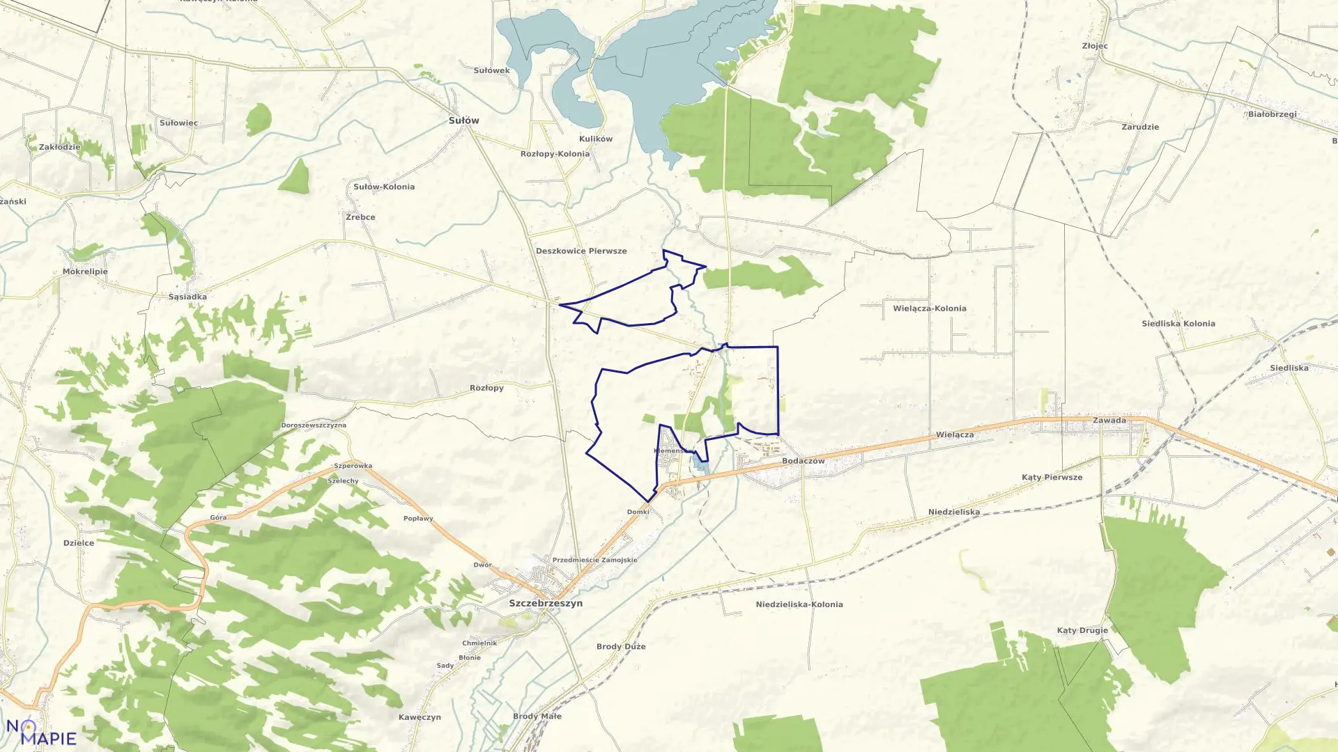 Mapa obrębu Michalów PGR w gminie Sułów